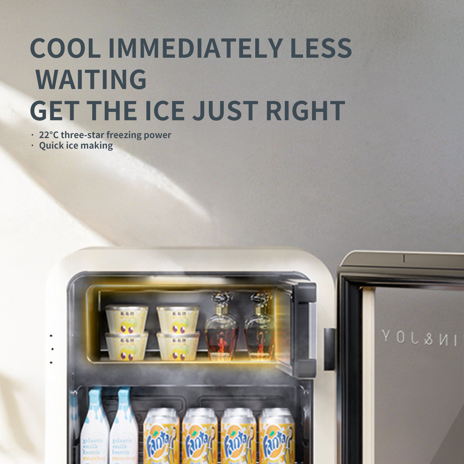 LIVIN&JOY Beverage Refrigerator,Suitable for Home Office College SC-130RD-S