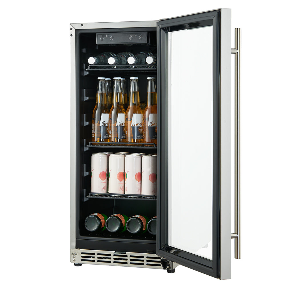 3.2 Cu Ft Compact Beverage Outdoor Refrigerator 96 cans