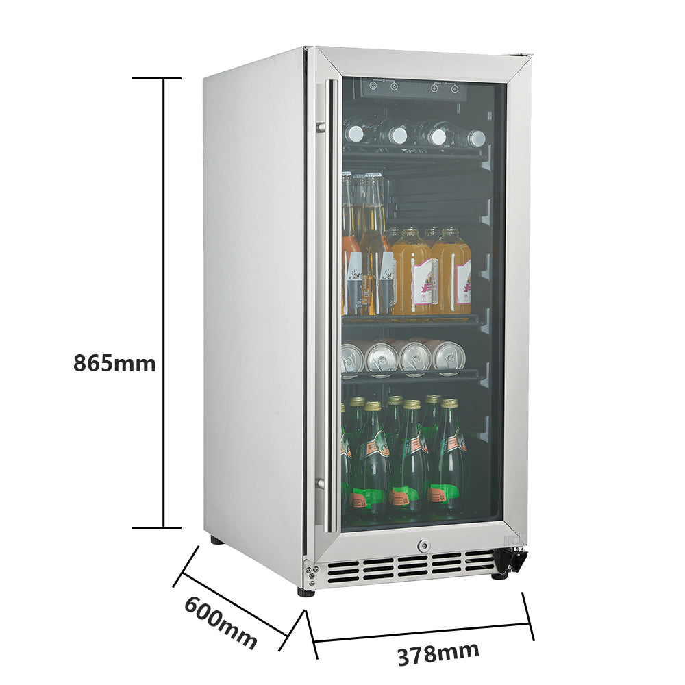 3.2 Cu Ft Compact Beverage Outdoor Refrigerator 96 cans