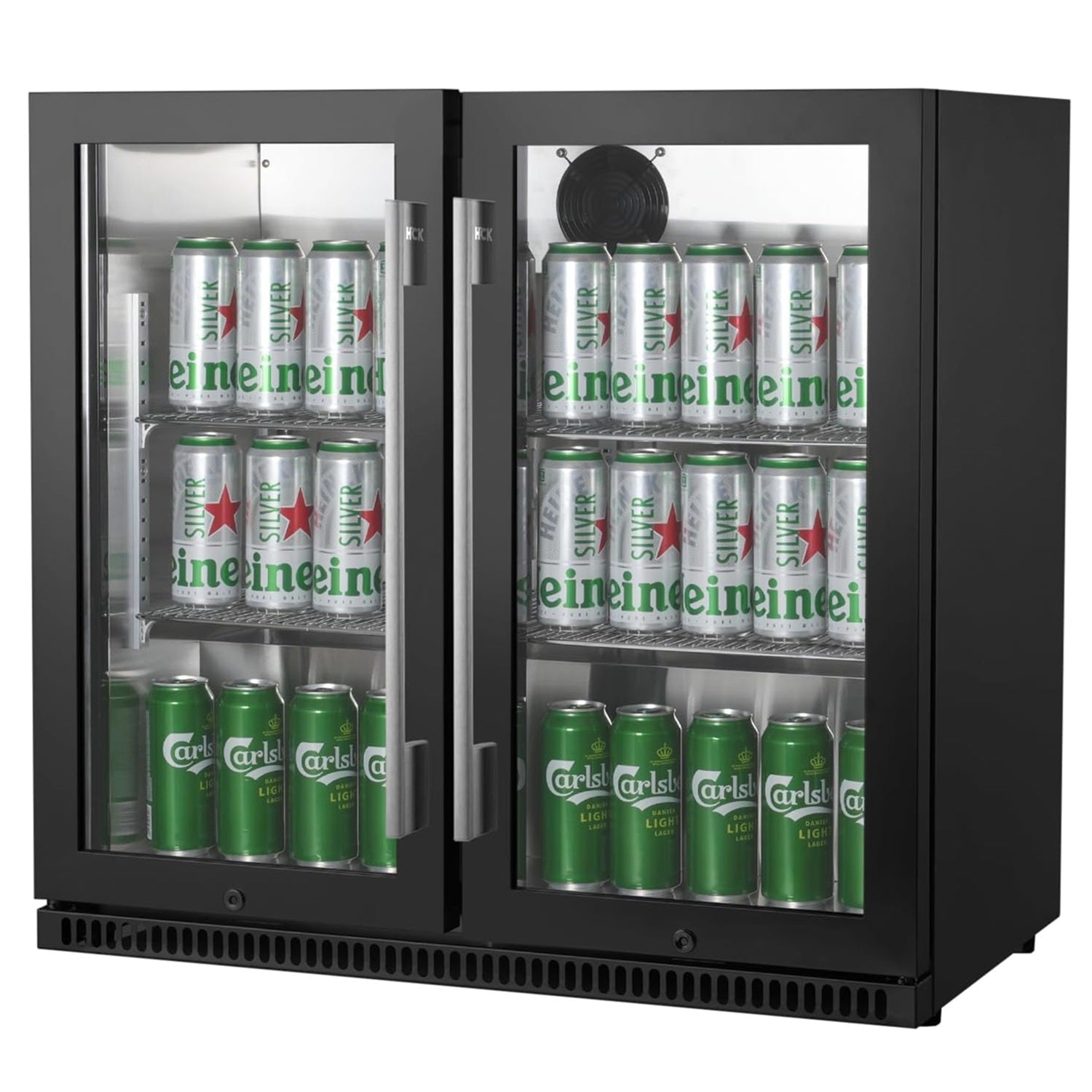 HCK 2.47 Cu Ft Wine Refrigerator Beverage Cooler with Glass Door 