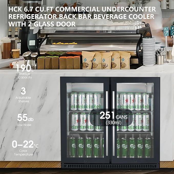 HCK 190L Paartürkühlschrank Convenience Store-Kühlschrank