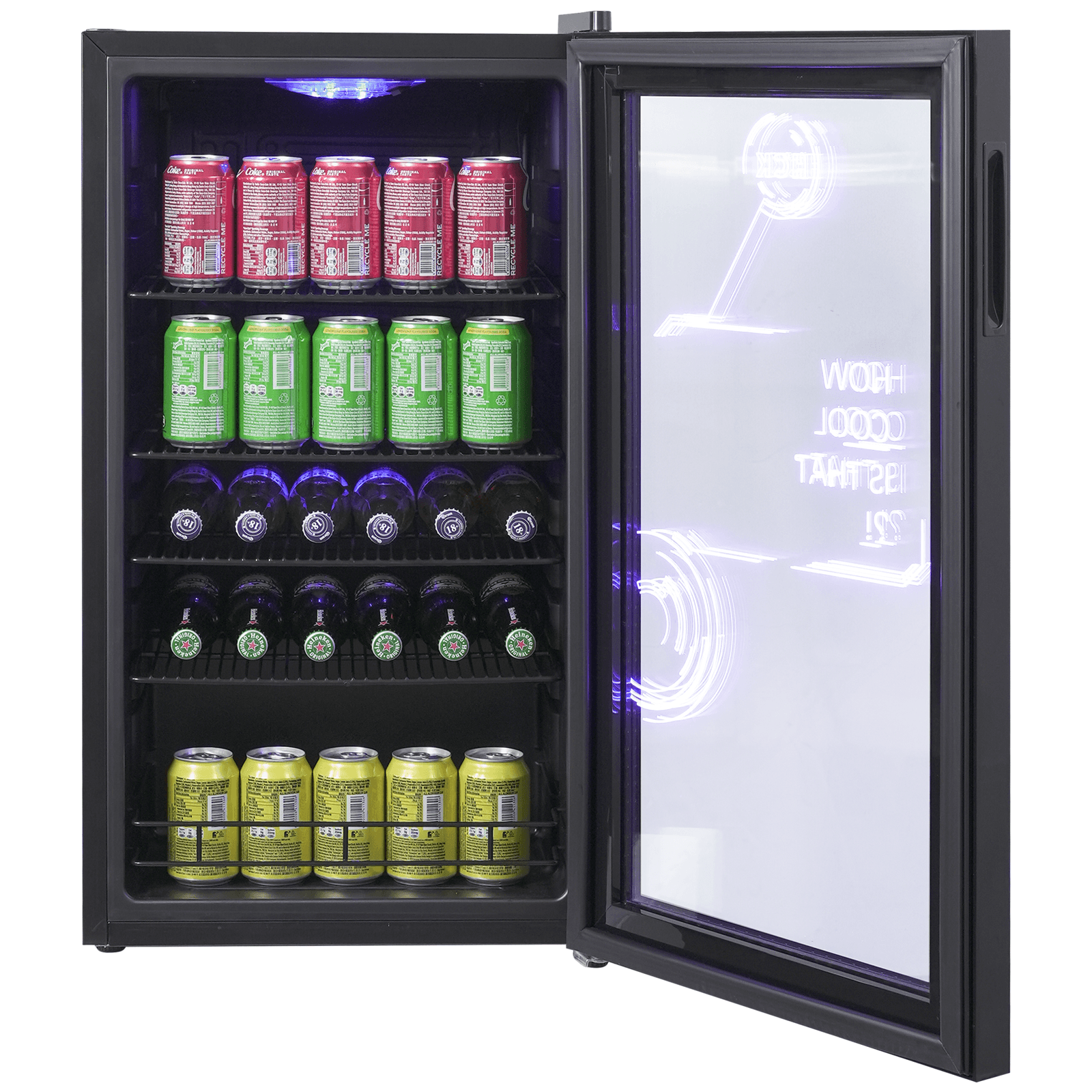 98L Cyberpunk Low-E Glass Door Beverage Fridge