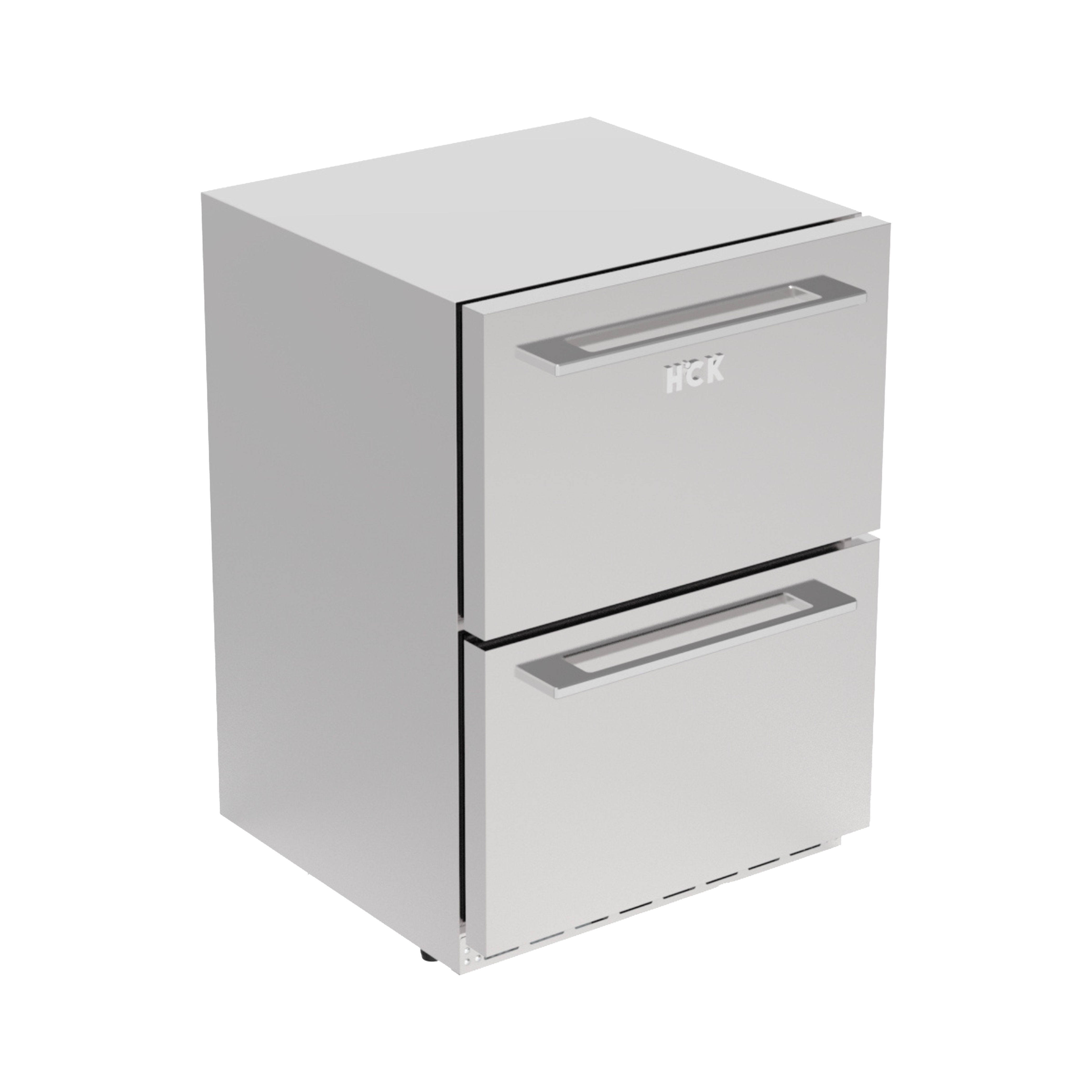 Side view of a 5.12 Cu Ft Undercounter Beverage Outdoor Refrigerator Drawer Design