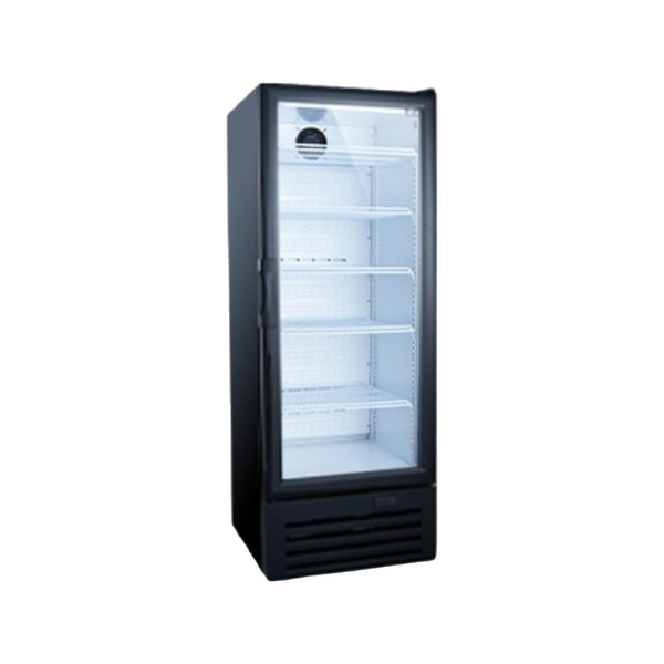The side view of 10 Cu Ft Single Zone Compact Beverage Fridge