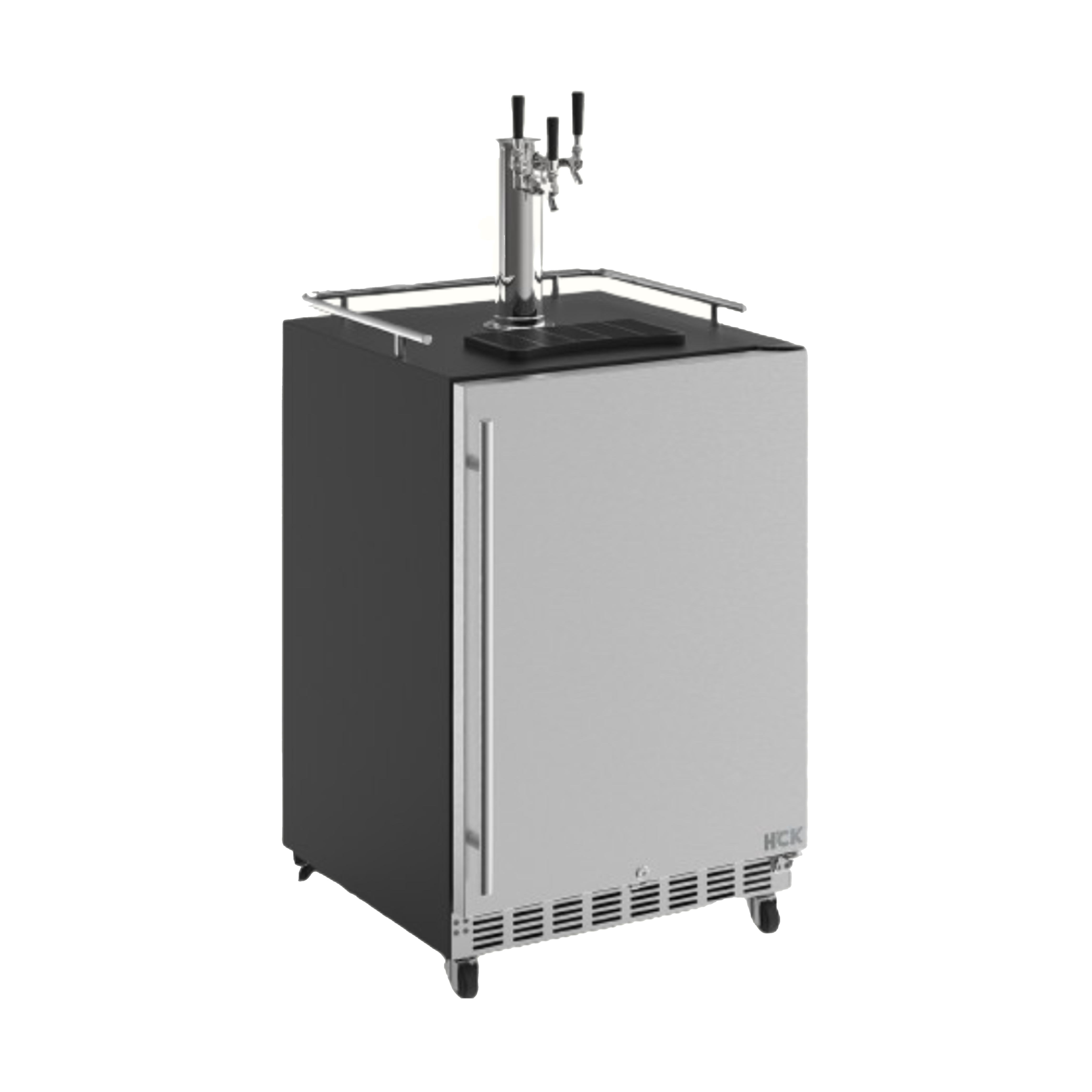Side view of a 6.04 Cu Ft Undercounter Outdoor Refrigerator Kegerator