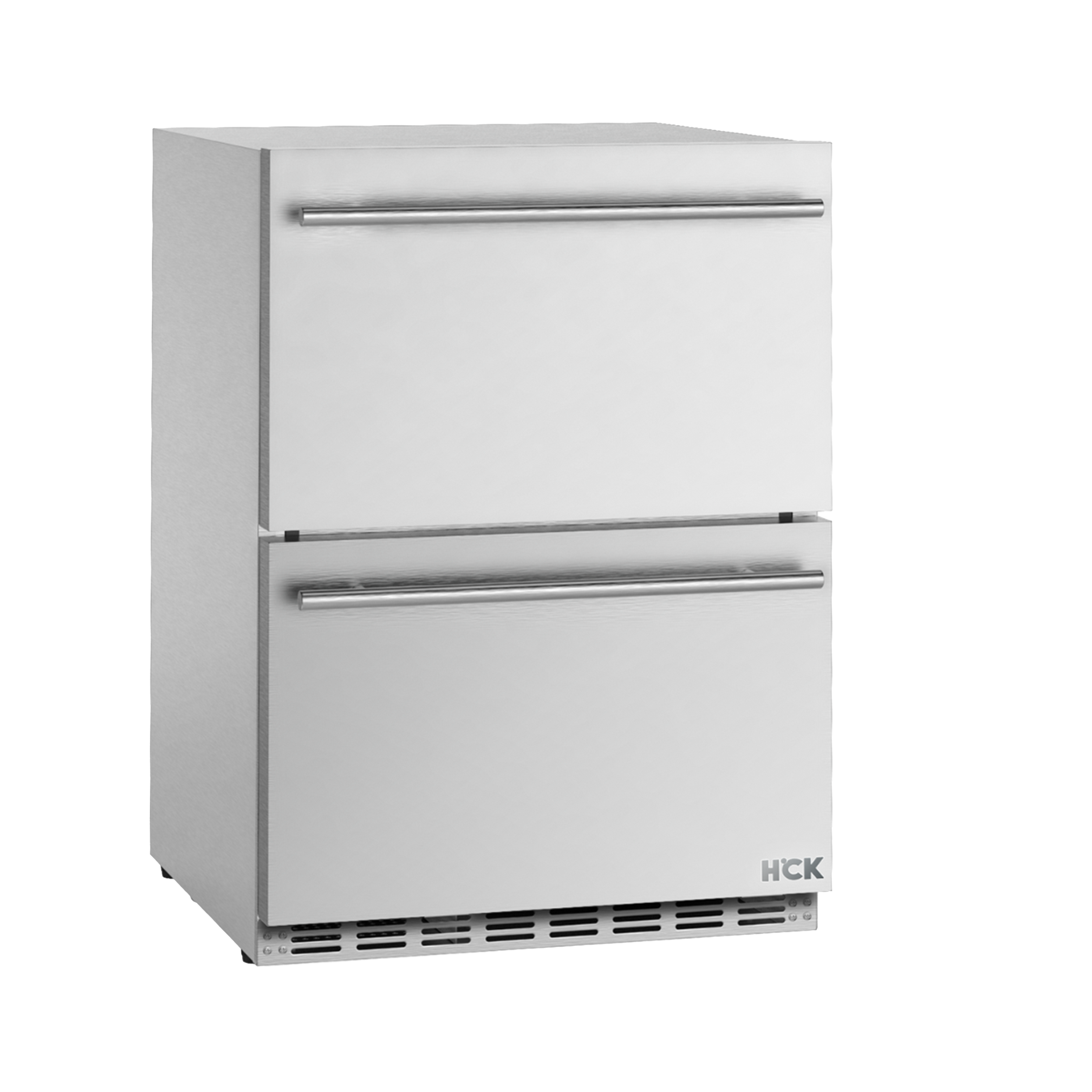 Front view of a 5.29 Cu Ft Stainless Steel Dual Zone Outdoor Refrigerator