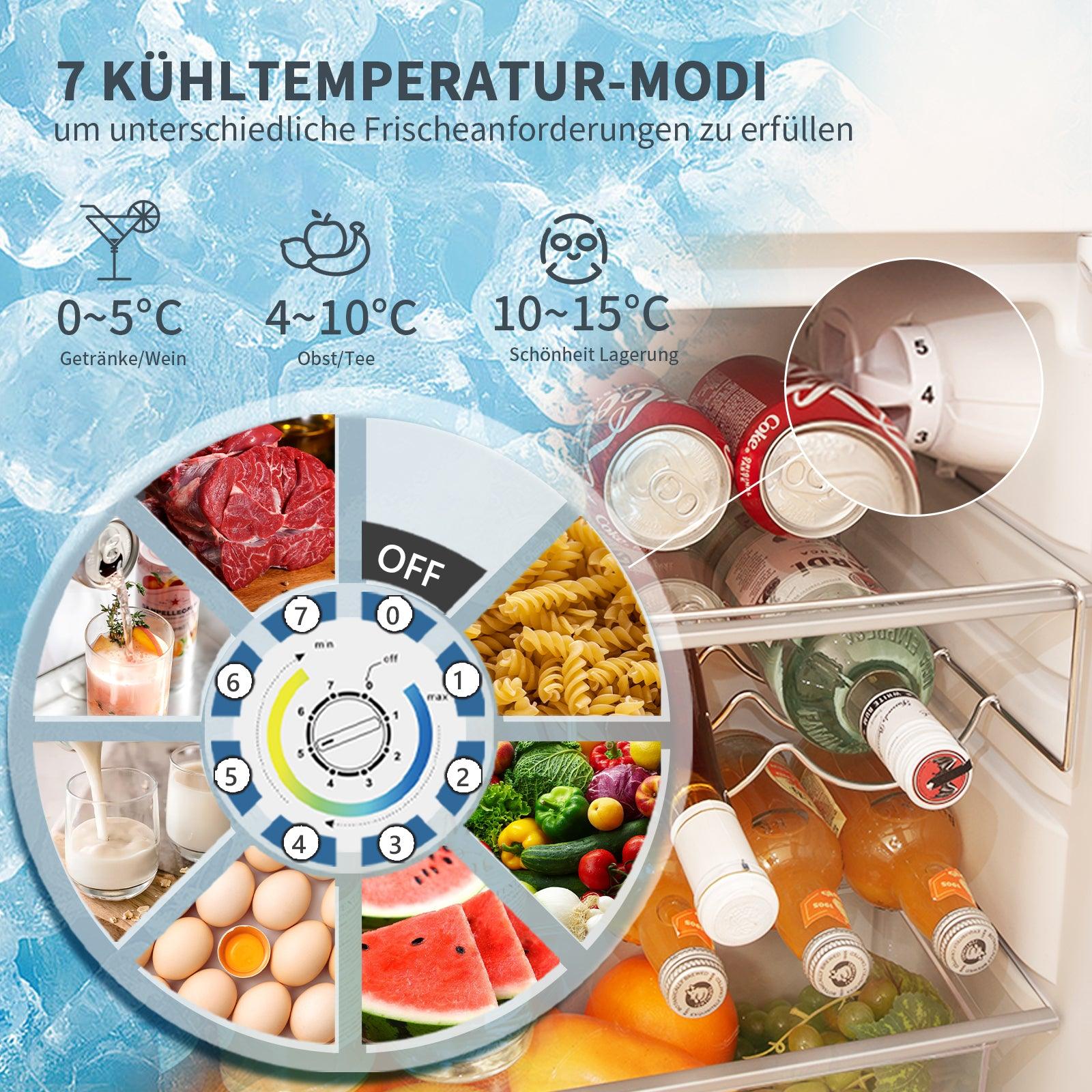 HCK 107L Retro Refrigerator can adjust from 0~15℃,which can keep your food fresher.