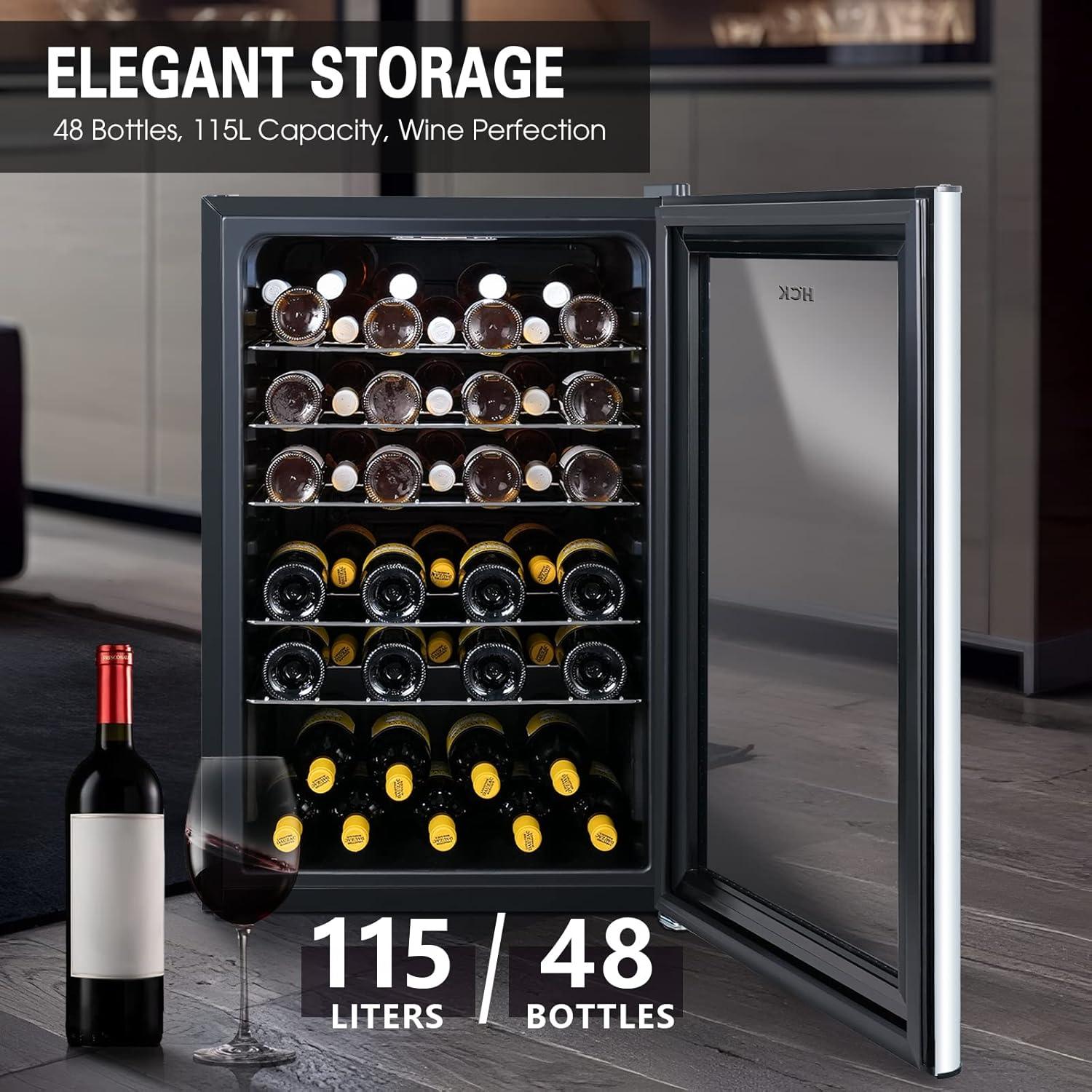 HCK 48 Bottles Wine Cooler & Wine Fridge