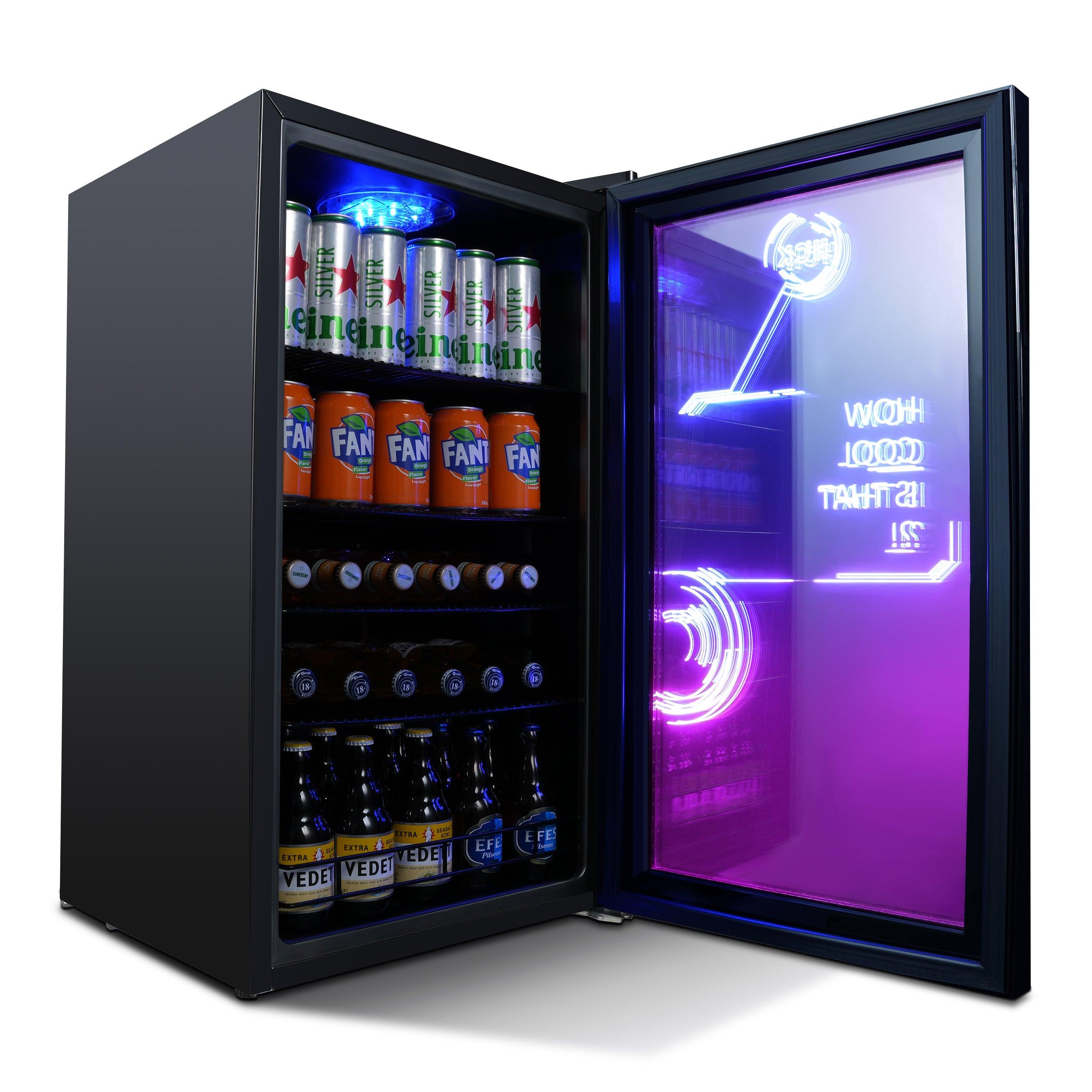 98L Cyberpunk Low-E Glass Door Beverage Fridge