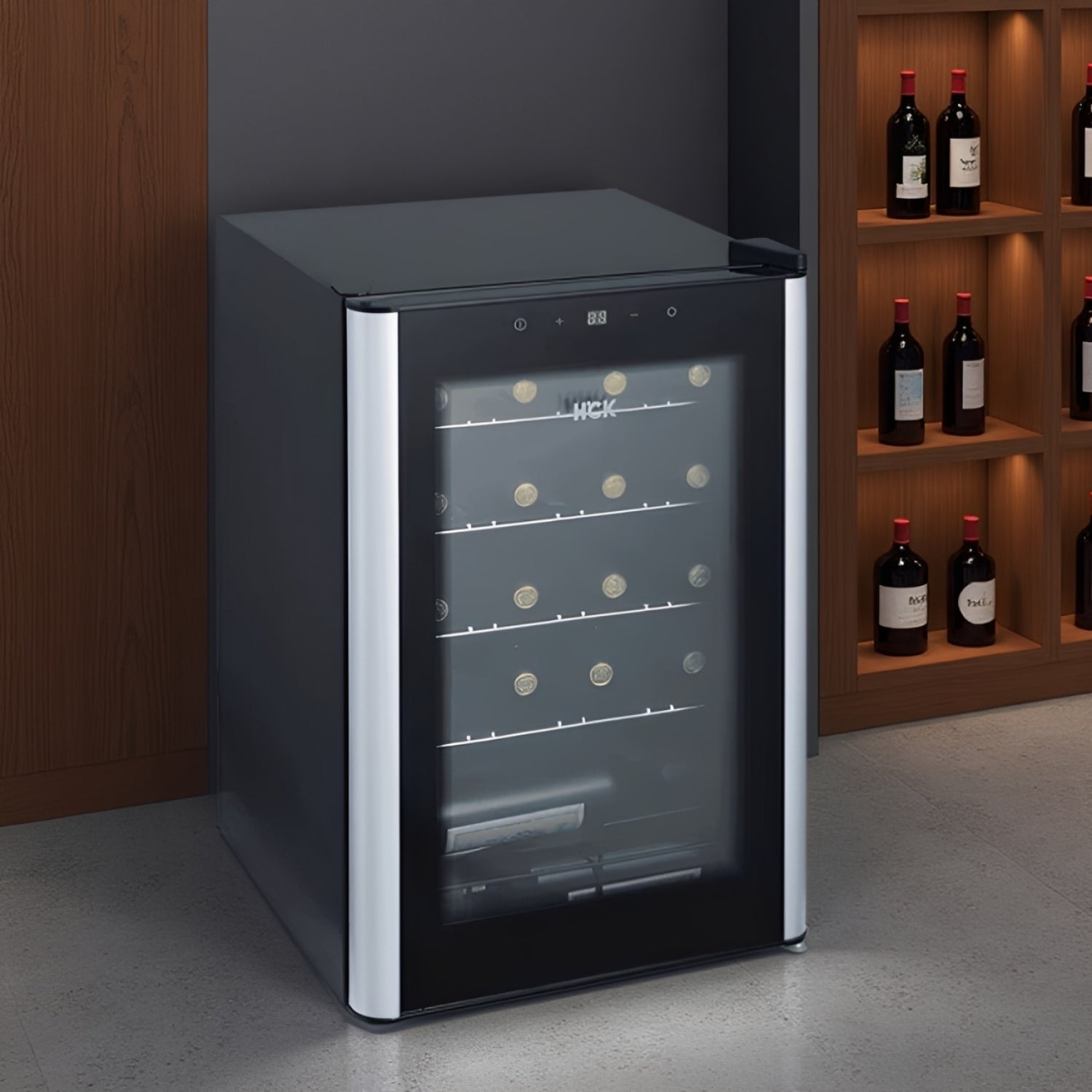 HCK 24 Flaschen Weinkühler Kühlschrank Weinkühlschrank
