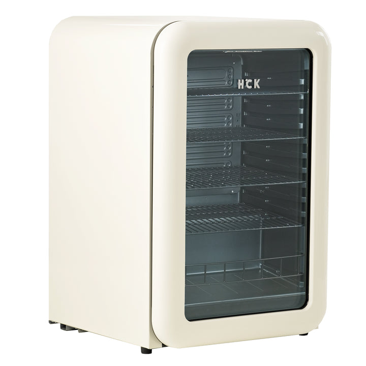 HCK Freestanding Refrigerator,115L Under Counter Fridge Classes F Light Yellow - SC-130RB-S-us 