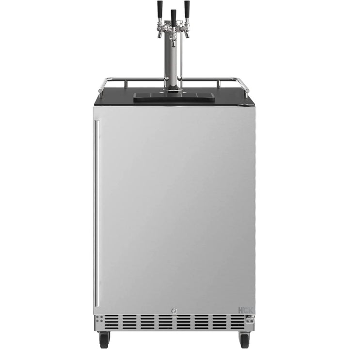 HCK 3-Tap 24 Full-size Kegerator Refrigerator - K168-BLK